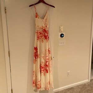Lulus floral full length gown